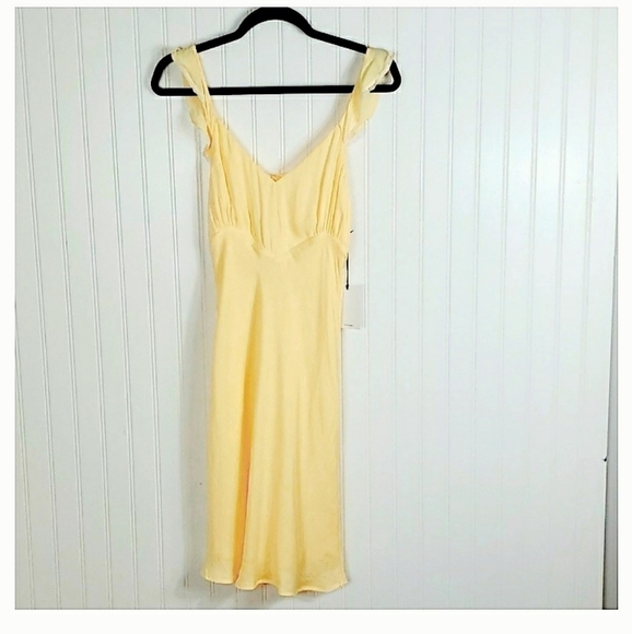 Lpa | REVOLVE YELLOW SCOOP BACK DRESS  NWT - Picture 2 of 12